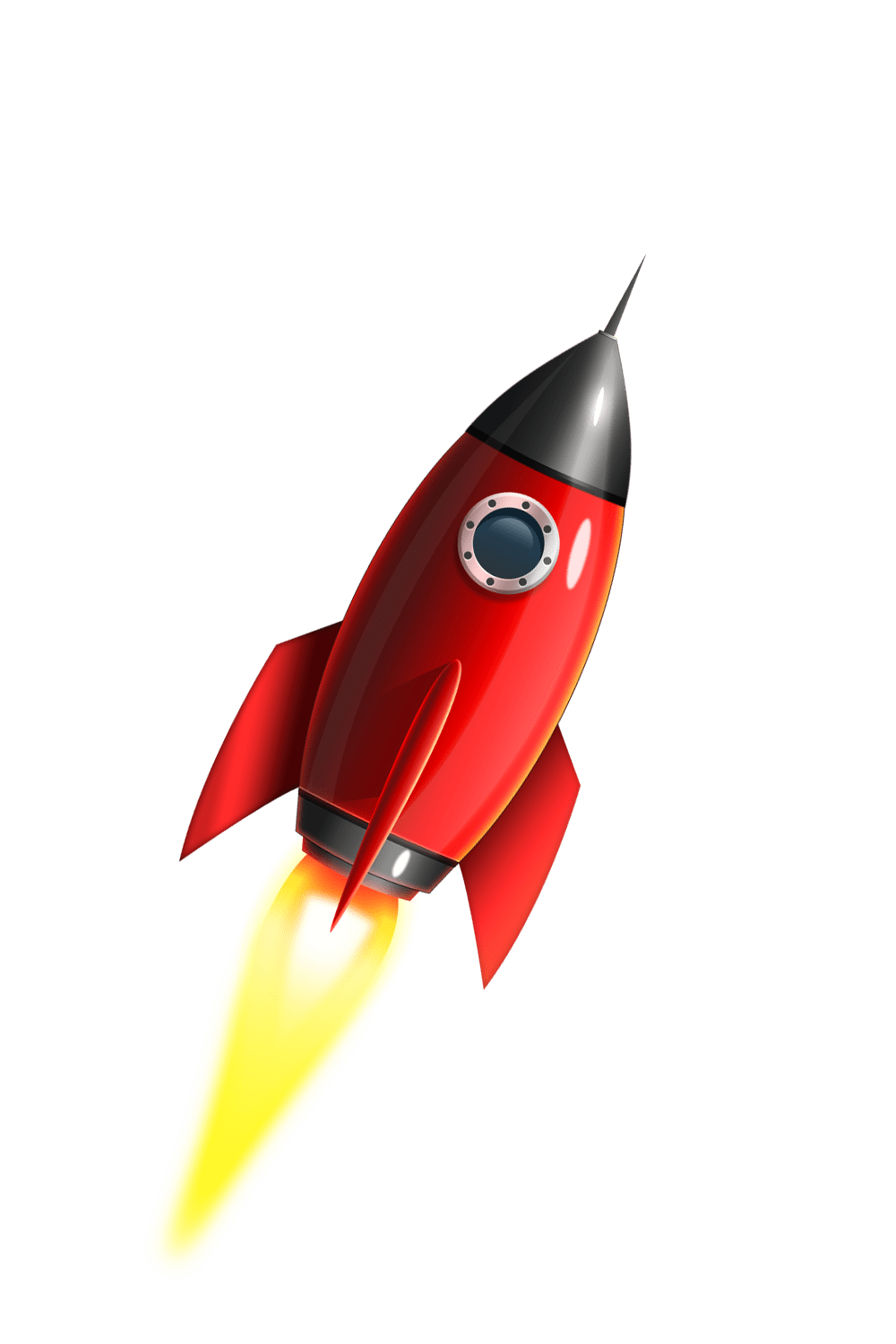 Rocket image with a loop animation up and down smoothly